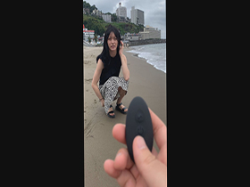 女よりも女らしい女装子香椎つむぎ　初めての温泉アナルFUCK　サンプル画像16